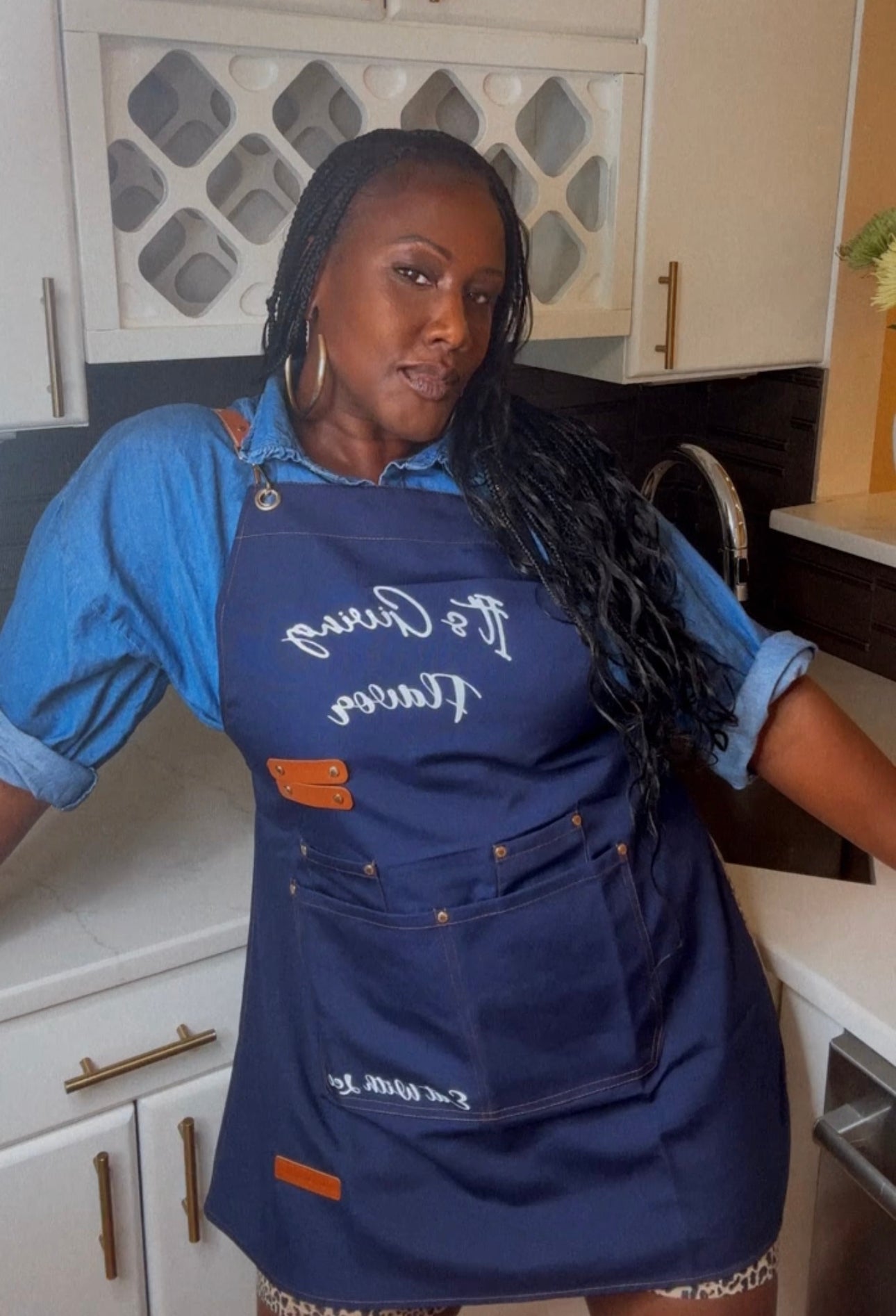 Denim “It’s Giving Flavor” Apron